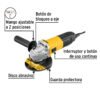 ESMA-4-1-2P2+BIZQ1 Pulidora/ Esmeriladora angular 4-1/2", 700W, PRETUL