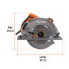 SICI-7-1-4A3+FC2 Sierra circular 7-1/4", 1750W, TRUPER PRO
