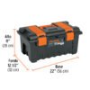 Caja para herramienta de 22" con compartimentos, TRUPER