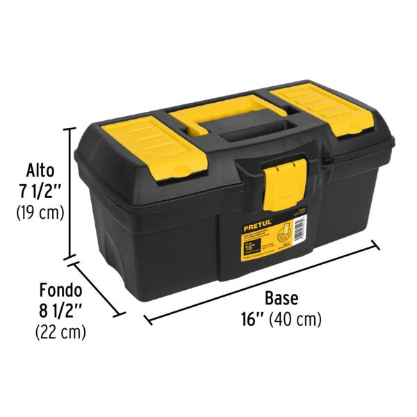 Print Caja para herramienta de 16" con compartimentos, PRETUL